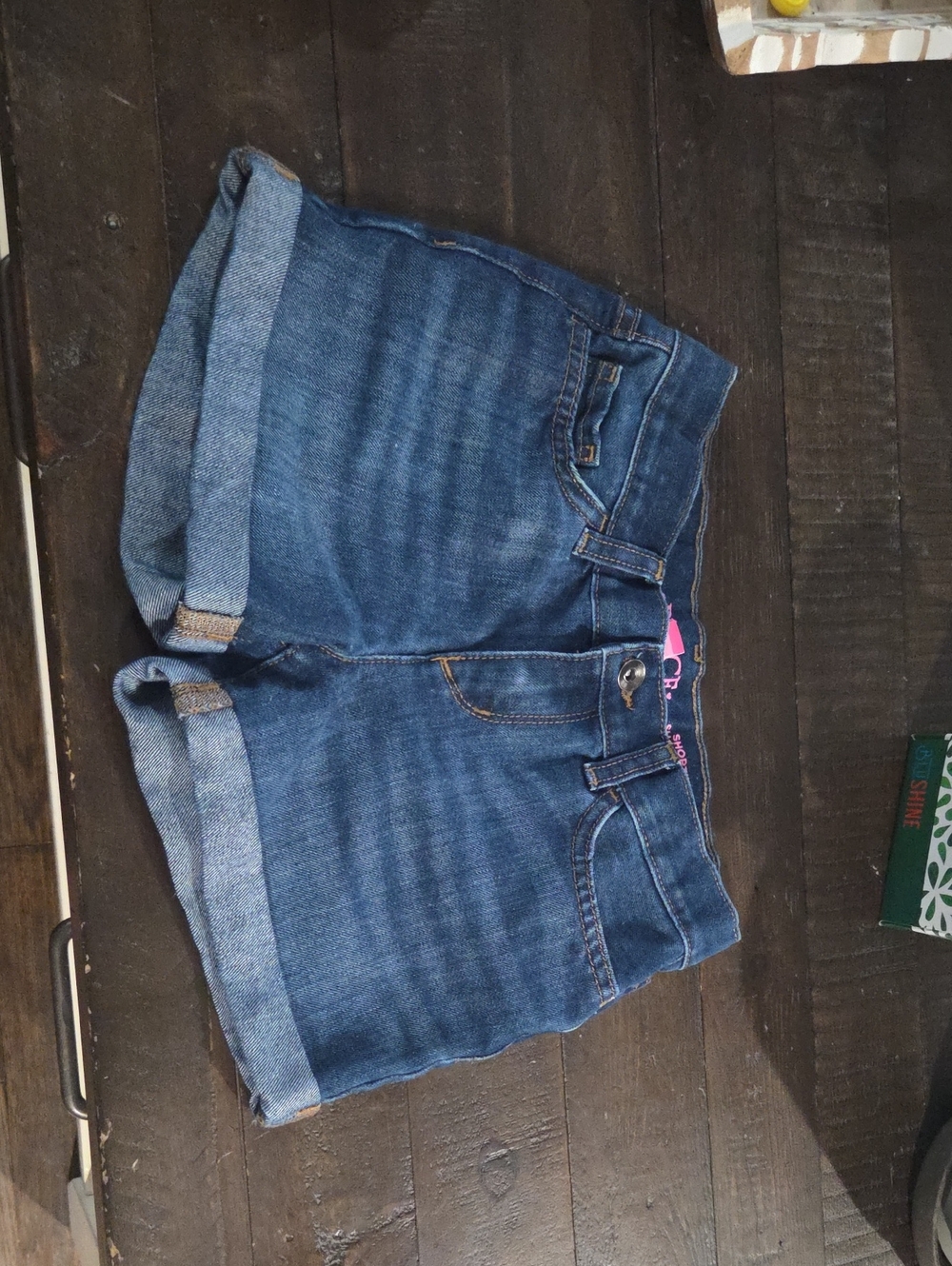 The Children's Place Dark Blue Rolled Cuff Denim Shorts